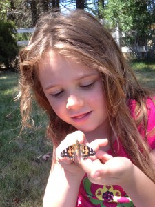 Caitlyn & her butterflies.