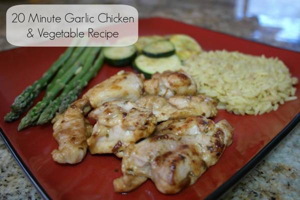 20 Minute Garlic Chicken & Vegetable Recipe #SauteExpress 1